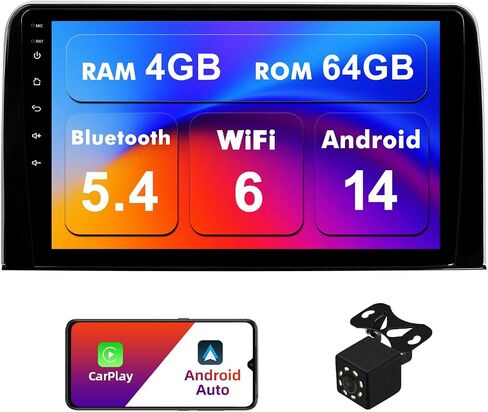 2+32G Android 13 Double Din Car Stereo for Honda CR-V 2017-2021 with 10.1 Inch Touchscreen Radio Built-in Wireless Carplay/Android Auto/GPS/Bluetooth/FM/AUX-in/Steering Wheel Controls/Backup Camera in Kuwait