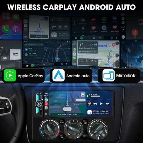 Single Din Car Stereo CarPlay - 6.5" Wireless Android Auto Radio for Truck in Kuwait