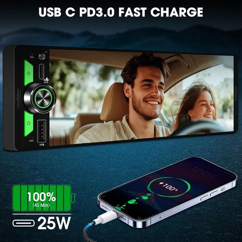 Single Din Car Stereo CarPlay - 6.5" Wireless Android Auto Radio for Truck in Kuwait