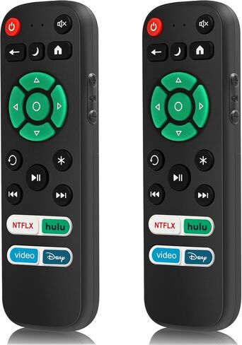 2 Pack Backlit Remote Control Only for Roku TV, Fit for TCL/Onn/Hisense/Element/Sharp/Philips/Westinghouse/Insignia/JVC/RCA/Hitachi/Sanyo Roku Series TVs (Not for Roku Stick and Box)-Silver in Kuwait