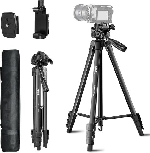 SIRUI Camera Tripod Stand, 70" Tall for Phone, Aluminum DSLR Tripod for Video Recording, Webcam, Telescope, Laser Level, Spotting Scope, Travel with Carry Bag in Kuwait