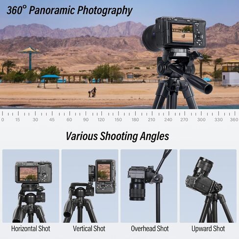 SIRUI Camera Tripod Stand, 70" Tall for Phone, Aluminum DSLR Tripod for Video Recording, Webcam, Telescope, Laser Level, Spotting Scope, Travel with Carry Bag in Kuwait