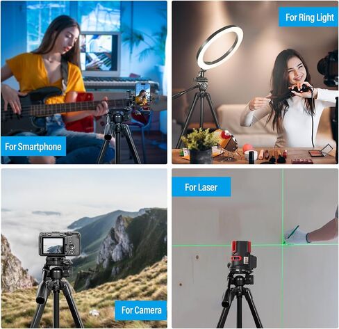 SIRUI Camera Tripod Stand, 70" Tall for Phone, Aluminum DSLR Tripod for Video Recording, Webcam, Telescope, Laser Level, Spotting Scope, Travel with Carry Bag in Kuwait