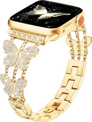Butterfly Band for Apple Watch Bands 40mm 41mm 42mm for Women Silver in Kuwait