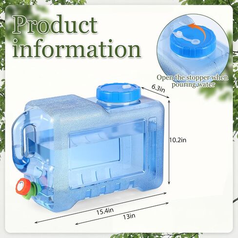 Bokon 1 Pcs 3.17 Gal Water Jug Water Dispenser for Outdoor Camping, Blue in Kuwait