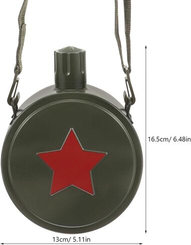 Toddmomy Hiking Military Canteen Lightweight Reusable Kids Water Bottle Camping Water Bottle for Outdoor Travel Portable Wear-Resistant Canteen 6.49 X 5.11 X 1.69 in in Kuwait