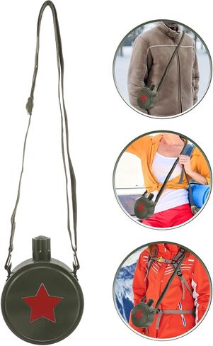 Toddmomy Hiking Military Canteen Lightweight Reusable Kids Water Bottle Camping Water Bottle for Outdoor Travel Portable Wear-Resistant Canteen 6.49 X 5.11 X 1.69 in in Kuwait