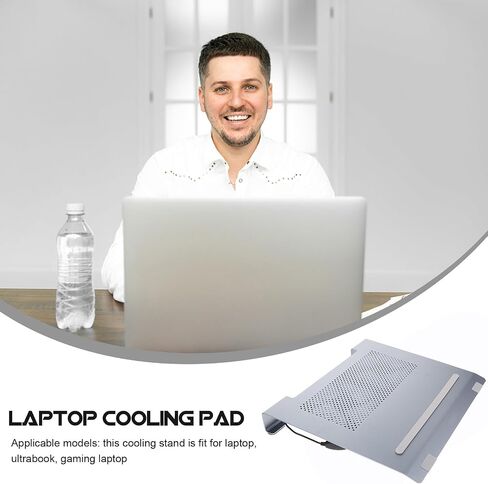 Aluminum Alloy Notebook Cooler Stand with Dual 12cm RGB Fans in Kuwait