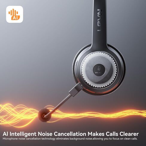 Wireless Headset with Mic for Work, AI Noise Cancelling Bluetooth Headset in Kuwait