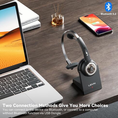 Wireless Headset with Mic for Work, AI Noise Cancelling Bluetooth Headset in Kuwait