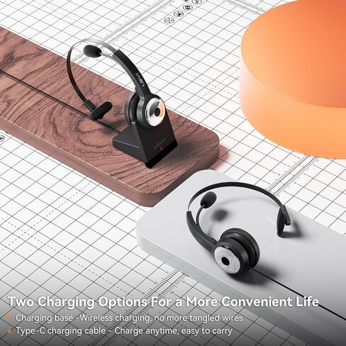 Wireless Headset with Mic for Work, AI Noise Cancelling Bluetooth Headset in Kuwait