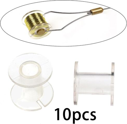 10Pcs Fly Tying Bobbin Spools Standard Size Thread Spool Supplies Empty Bobbin Spools Fly Tying Accessory for Fishing Adult in Kuwait