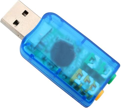 USB Sound Card Virtual 3D 5.1 Channel Adapter for PC Plug and Play Speaker Headphone Microphone in Kuwait