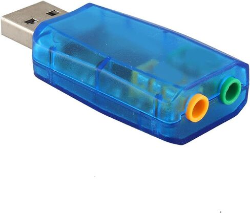USB Sound Card Virtual 3D 5.1 Channel Adapter for PC Plug and Play Speaker Headphone Microphone in Kuwait