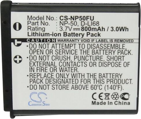 VI VINTRONS Battery for FUJIFILM FinePix F100fd, FinePix F200EXR, FinePix F300EXR, in Kuwait