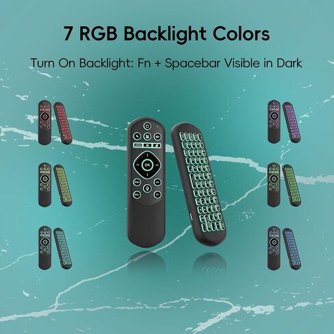 iPazzPort Air Mouse Keyboard Backlit, 2.4G & Bluetooth for Android, PC, Mac in Kuwait