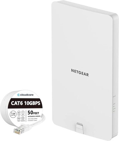 NETGEAR WAX608Y Wi-Fi 6 Outdoor Access Point | Up to 200 Devices | WiFi 6 Dual-Band AX1800 Speed | Insight Remote Management | IP55 Weatherproof | 4 Year Insight Pro Bundle | PoE+ Powered in Kuwait