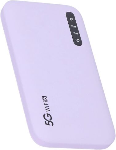 5G Mobile Hotspot, WiFi6 2.4GHz 5.8GHz, 16 Connected Devices, with Nano SIM Card Slot, 6100mAh, IP67, Portable Pocket Hotspot for Travel, Work in Kuwait