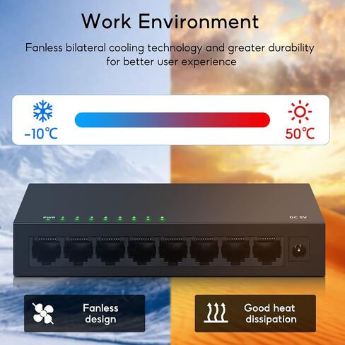 SODOLA 8 Port Gigabit Ethernet Switch,Plug & Play in Kuwait