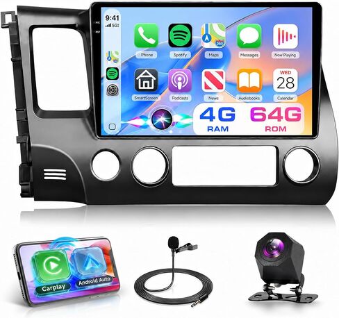 Rimoody 8 Core 6GB+128GB Car Stereo Radio for Honda Civic 2006-2011 in Kuwait