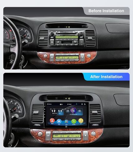 Car Radio Stereo for Toyota Camry 2002-2006, Wireless CarPlay Android Auto 9 Inch Linux Touch Screen Navigation Head Unit WiFi Bluetooth FM/AM in Kuwait