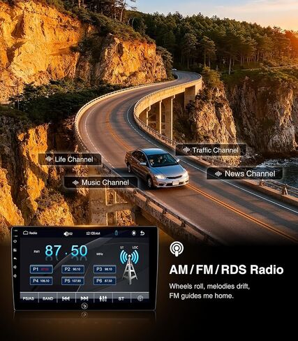 Car Radio Stereo for Toyota Camry 2002-2006, Wireless CarPlay Android Auto 9 Inch Linux Touch Screen Navigation Head Unit WiFi Bluetooth FM/AM in Kuwait