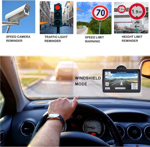 7 Inch Car Truck GPS Navigator, 2026 Latest Maps, Voice Speeding Warning in Kuwait