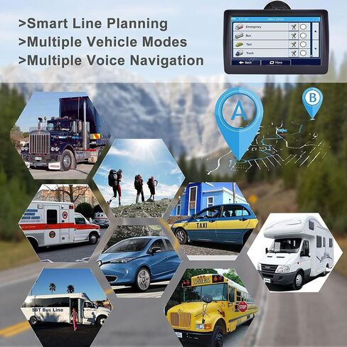 7 Inch Car Truck GPS Navigator, 2026 Latest Maps, Voice Speeding Warning in Kuwait