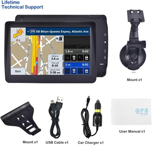 7 Inch Car Truck GPS Navigator, 2026 Latest Maps, Voice Speeding Warning in Kuwait