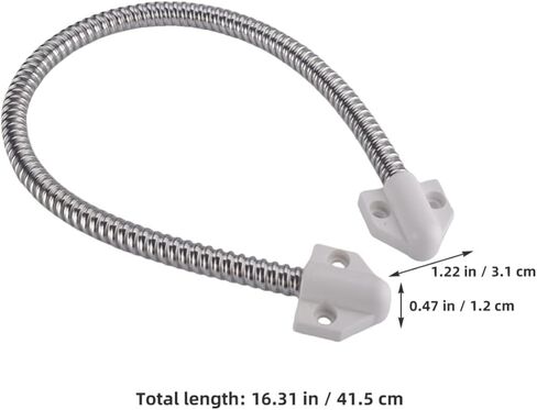 TOYANDONA 2pcs Flexible Armored Door Loop Cable Protector with Stainless Steel and Plastic Sleeve, Dustproof and Easy Installation Wire Sleeve for Access Control System in Commercial in Kuwait