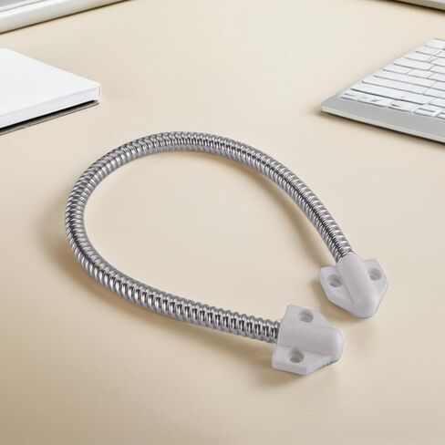 TOYANDONA 2pcs Flexible Armored Door Loop Cable Protector with Stainless Steel and Plastic Sleeve, Dustproof and Easy Installation Wire Sleeve for Access Control System in Commercial in Kuwait