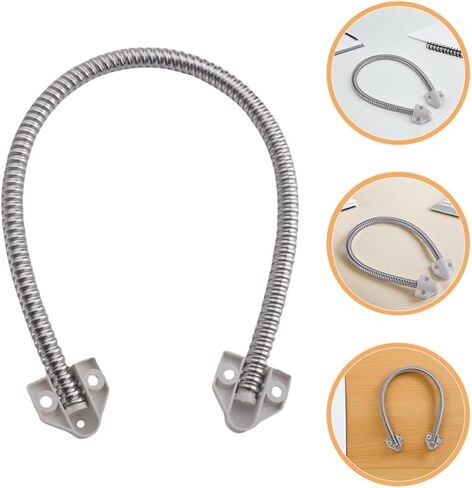 TOYANDONA 2pcs Flexible Armored Door Loop Cable Protector with Stainless Steel and Plastic Sleeve, Dustproof and Easy Installation Wire Sleeve for Access Control System in Commercial in Kuwait