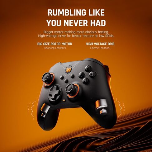 BIGBIG WON Gale Hall Wireless Controllers Motion Control, Hall Joysticks&Triggers, 3 Pairs of Thumbsticks, PC App Game Controllers for Switch/PC/iOS/Android Gaming Controller (HS-GaleHall-Black) in Kuwait