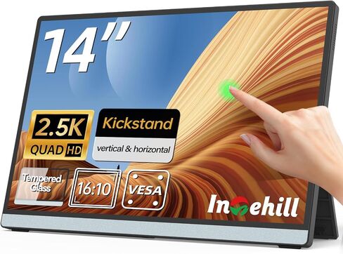 Intehill 2.5K Portable Monitor Touchscreen 14" Portable Laptop Touch Screen in Kuwait