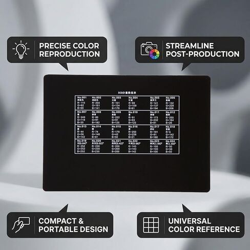 24 Color Balance Camera Card, Professional Color Calibration Tool for Photography, Videography, White Balance in Saudi Arabia