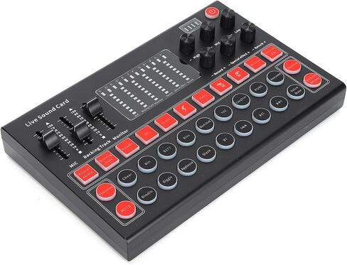 Bewinner M9 Bluetooth Sound Card Set, 16bit Dual Channel Bluetooth 5.0 Live Sound Card Kit Reverb Monitoring 1200mAh for Live Broadcast Singing Podcast Recording in Kuwait