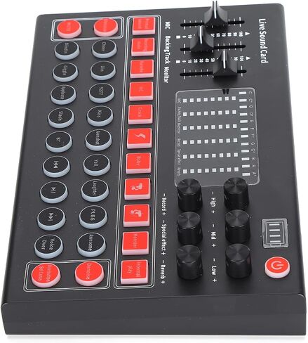 Bewinner M9 Bluetooth Sound Card Set, 16bit Dual Channel Bluetooth 5.0 Live Sound Card Kit Reverb Monitoring 1200mAh for Live Broadcast Singing Podcast Recording in Kuwait