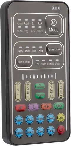 Voice Changer, Portable, General Compatible Small Sound Card, Versatile, with Headphone Microphone for Phone, Computer, Tablet in Kuwait