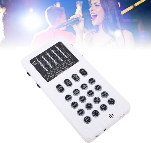 Asixxsix Portable Voice Changer Live Sound Card, Cool LED Lights Sound Board Voice Disguiser with 8 Effects for PC Phone Laptop for Game Music Recording Gaming in Kuwait