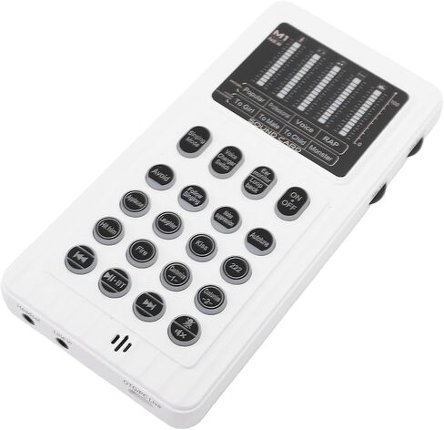Asixxsix Portable Voice Changer Live Sound Card, Cool LED Lights Sound Board Voice Disguiser with 8 Effects for PC Phone Laptop for Game Music Recording Gaming in Kuwait
