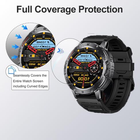 6 Pack Screen Protector for LIGE 1.43inch Smart Watch– 6H TPU Film,Anti-Scratch, Anti-Fingerprint,Bubble-Free,Shatterproof,Dustproof,Touch Sensitive,Full Protection for Watch Display in Kuwait