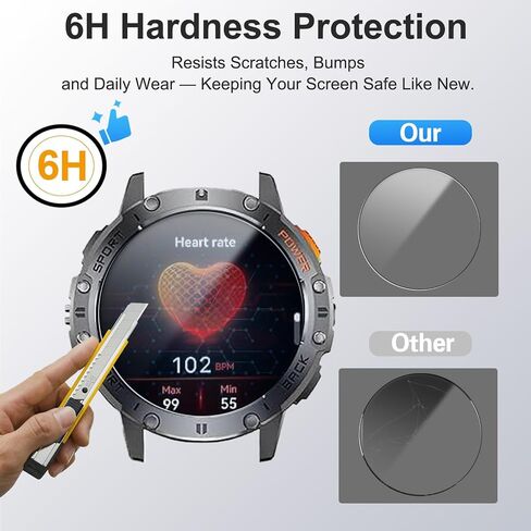 6 Pack Screen Protector for LIGE 1.43inch Smart Watch– 6H TPU Film,Anti-Scratch, Anti-Fingerprint,Bubble-Free,Shatterproof,Dustproof,Touch Sensitive,Full Protection for Watch Display in Kuwait
