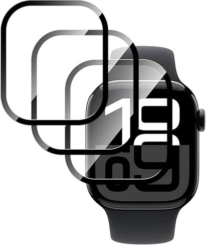 3 Pack For Apple Watch Series11 46mm Screen Protector watch film [HD Clear] Apple Watch Series 11/10 46mm 3D Curved Soft Smart Watch Protective Film (Not Glass) [Ultra Shatterproof] in Kuwait