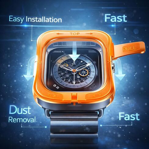 Mizi 3 Pack Tempered Glass Compatible with Apple Watch Ultra 3 (2025)/Ultra 2/Ultra 49mm, Screen Protector with Auto-Alignment Installation Frame, HD Clear, Anti-Scratch, Bubble-Free, Touch Sensitive in Kuwait