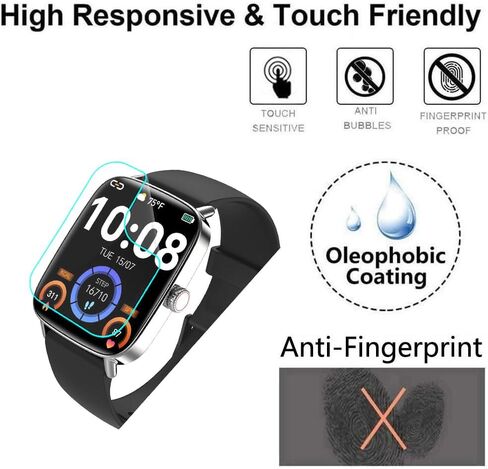 [5 Pack Screen Protector for Tensky ENOMIR IDW28 Smart Watch in Kuwait