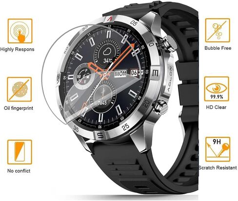 For AOLON GT6 Pro 1.5" Military Smartwatch Screen Protector [6 Pack] in Kuwait