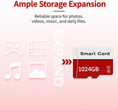 SD Card with Adapter, Memory TF Card, UHS-I C10 A1 Memory Card for Smartphones, Tablets, Cameras and Dash Cam in Kuwait