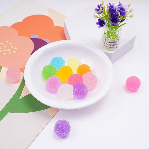 30PCS Assorted Candy Slime Charms,Resin Fake Candy Charms for Crafts,Embellishments,Phone Cases,Nail DIY Decor(Mixed Color) in Kuwait