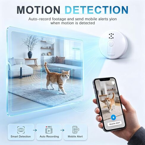 WiFi Hidden Spy Smoke Detector Camera HD1080P Wireless Indoor Nanny Cam in Kuwait