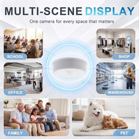 WiFi Hidden Spy Smoke Detector Camera HD1080P Wireless Indoor Nanny Cam in Kuwait